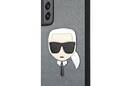 Karl Lagerfeld Saffiano Ikonik Karl`s Head - Etui Samsung Galaxy S22 (srebrny) - zdjęcie 2