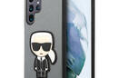 Karl Lagerfeld Saffiano Ikonik Patch - Etui Samsung Galaxy S22 Ultra (srebrny) - zdjęcie 1