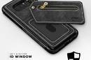 Zizo Nebula Wallet Case - Skórzane etui Samsung Galaxy Note 8 (2017) z kieszeniami na karty + saszetka na zamek + szkło 9H na ekran (Black/Black) - zdjęcie 6