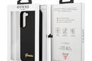 Guess Silicone Script Metal Logo - Etui Samsung Galaxy S22 (czarny) - zdjęcie 2