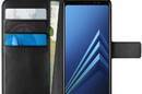 PURO Booklet Wallet Case - Etui Samsung Galaxy A8 (2018) z kieszeniami na karty + stand up (czarny) - zdjęcie 1