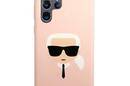 Karl Lagerfeld Silicone Ikonik Karl`s Head - Etui Samsung Galaxy S22 Ultra (różowy) - zdjęcie 2