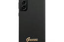 Guess Silicone Script Metal Logo - Etui Samsung Galaxy S23 (czarny) - zdjęcie 1