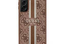 Guess 4G Printed Stripe - Etui Samsung Galaxy S23 (brązowy) - zdjęcie 1