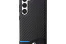 BMW Leather Carbon Blue Line - Etui Samsung Galaxy S23+ (czarny) - zdjęcie 3