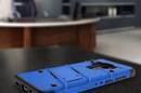 Zizo Bolt Cover - Pancerne etui Samsung Galaxy S9 ze szkłem 9H na ekran + podstawka & uchwyt do paska (Blue/Black) - zdjęcie 2