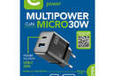Cellularline Multipower Micro GaN - Ładowarka sieciowa USB-C & USB-A Power Delivery 30W (czarny) - zdjęcie 6