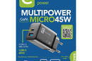 Cellularline Multipower Micro GaN - Ładowarka sieciowa USB-C & USB-A Power Delivery 45W (czarny) - zdjęcie 5
