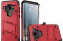 Zizo Bolt Cover - Pancerne etui Samsung Galaxy S9 ze szkłem 9H na ekran + podstawka & uchwyt do paska (Red/Black) - zdjęcie 3