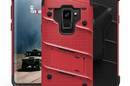 Zizo Bolt Cover - Pancerne etui Samsung Galaxy S9 ze szkłem 9H na ekran + podstawka & uchwyt do paska (Red/Black) - zdjęcie 7