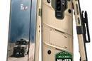 Zizo Bolt Cover - Pancerne etui Samsung Galaxy S9+ ze szkłem 9H na ekran + podstawka & uchwyt do paska (Desert Tan/Camo Green) - zdjęcie 1