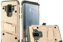 Zizo Bolt Cover - Pancerne etui Samsung Galaxy S9+ ze szkłem 9H na ekran + podstawka & uchwyt do paska (Desert Tan/Camo Green) - zdjęcie 3