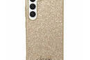 Guess Glitter Flakes Metal Logo Case - Etui Samsung Galaxy S24 Ultra (złoty) - zdjęcie 1