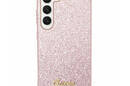 Guess Glitter Flakes Metal Logo Case - Etui Samsung Galaxy S24 Ultra (różowy) - zdjęcie 1