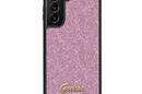 Guess Glitter Flakes Metal Logo Case - Etui Samsung Galaxy S24 Ultra (fioletowy) - zdjęcie 1