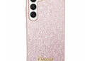 Guess Glitter Flakes Metal Logo Case - Etui Samsung Galaxy S24 (różowy) - zdjęcie 1