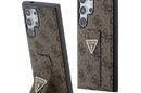 Guess Grip Stand 4G Triangle Strass Logo - Etui Samsung Galaxy S24 Ultra (brązowy) - zdjęcie 1