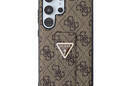 Guess Grip Stand 4G Triangle Strass Logo - Etui Samsung Galaxy S24 Ultra (brązowy) - zdjęcie 3