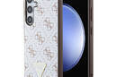 Guess 4G Triangle Metal Logo - Etui Samsung Galaxy S24 (biały) - zdjęcie 1