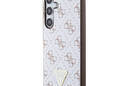 Guess 4G Triangle Metal Logo - Etui Samsung Galaxy S24 (biały) - zdjęcie 2