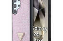 Guess Rhinestone Triangle - Etui Samsung Galaxy S24 Ultra (różowy) - zdjęcie 1