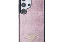 Guess Rhinestone Triangle - Etui Samsung Galaxy S24 Ultra (różowy) - zdjęcie 3