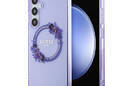 Guess IML Flowers Wreath MagSafe - Etui Samsung Galaxy S24+ (fioletowy) - zdjęcie 1