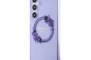 Guess IML Flowers Wreath MagSafe - Etui Samsung Galaxy S24+ (fioletowy) - zdjęcie 2