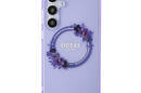 Guess IML Flowers Wreath MagSafe - Etui Samsung Galaxy S24+ (fioletowy) - zdjęcie 3