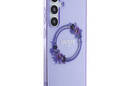 Guess IML Flowers Wreath MagSafe - Etui Samsung Galaxy S24+ (fioletowy) - zdjęcie 4