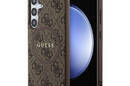Guess 4G Collection Leather Metal Logo MagSafe - Etui Samsung Galaxy S24 (brązowy) - zdjęcie 1