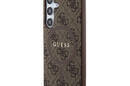 Guess 4G Collection Leather Metal Logo MagSafe - Etui Samsung Galaxy S24 (brązowy) - zdjęcie 2