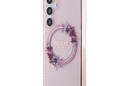 Guess IML Flowers Wreath MagSafe - Etui Samsung Galaxy S24 (różowy) - zdjęcie 2