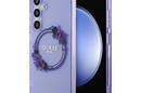 Guess IML Flowers Wreath MagSafe - Etui Samsung Galaxy S24 (fioletowy) - zdjęcie 1