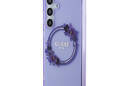Guess IML Flowers Wreath MagSafe - Etui Samsung Galaxy S24 (fioletowy) - zdjęcie 2