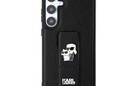 Karl Lagerfeld Gripstand Saffiano Karl & Choupette Pins - Etui Samsung Galaxy S24 Ultra (czarny) - zdjęcie 1
