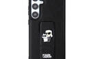 Karl Lagerfeld Gripstand Saffiano Karl & Choupette Pins - Etui Samsung Galaxy S24+ (czarny) - zdjęcie 3