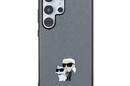 Karl Lagerfeld Saffiano Karl & Choupette Metal Pin - Etui Samsung Galaxy S24 Ultra (szary) - zdjęcie 3