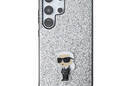Karl Lagerfeld Fixed Glitter Ikonik Logo Metal Pin - Etui Samsung Galaxy S24 Ultra (srebrny) - zdjęcie 3
