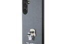 Karl Lagerfeld Saffiano Karl & Choupette Metal Pin - Etui Samsung Galaxy S24+ (szary) - zdjęcie 2