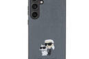 Karl Lagerfeld Saffiano Karl & Choupette Metal Pin - Etui Samsung Galaxy S24+ (szary) - zdjęcie 3