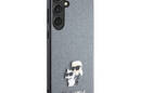 Karl Lagerfeld Saffiano Karl & Choupette Metal Pin - Etui Samsung Galaxy S24+ (szary) - zdjęcie 4