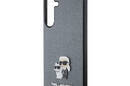 Karl Lagerfeld Saffiano Karl & Choupette Metal Pin - Etui Samsung Galaxy S24+ (szary) - zdjęcie 6