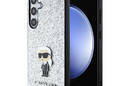 Karl Lagerfeld Fixed Glitter Ikonik Logo Metal Pin - Etui Samsung Galaxy S24 (srebrny) - zdjęcie 1