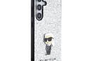 Karl Lagerfeld Fixed Glitter Ikonik Logo Metal Pin - Etui Samsung Galaxy S24 (srebrny) - zdjęcie 4
