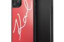 Karl Lagerfeld Double Layers Tempered Glass Glitter Signature Case - Etui iPhone 11 Pro Max (czerwony) - zdjęcie 1