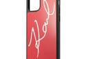 Karl Lagerfeld Double Layers Tempered Glass Glitter Signature Case - Etui iPhone 11 Pro Max (czerwony) - zdjęcie 3