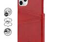 Crong Neat Cover - Etui iPhone 11 Pro z kieszeniami (czerwony) - zdjęcie 2
