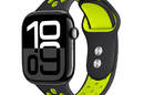 Crong Duo Sport - Pasek do Apple Watch 38/40/41/42 mm (czarny/limonkowy) - zdjęcie 2