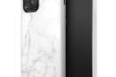 Guess Marble Tempered Glass Hardcase - Etui iPhone 11 Pro (bia - zdjęcie 1